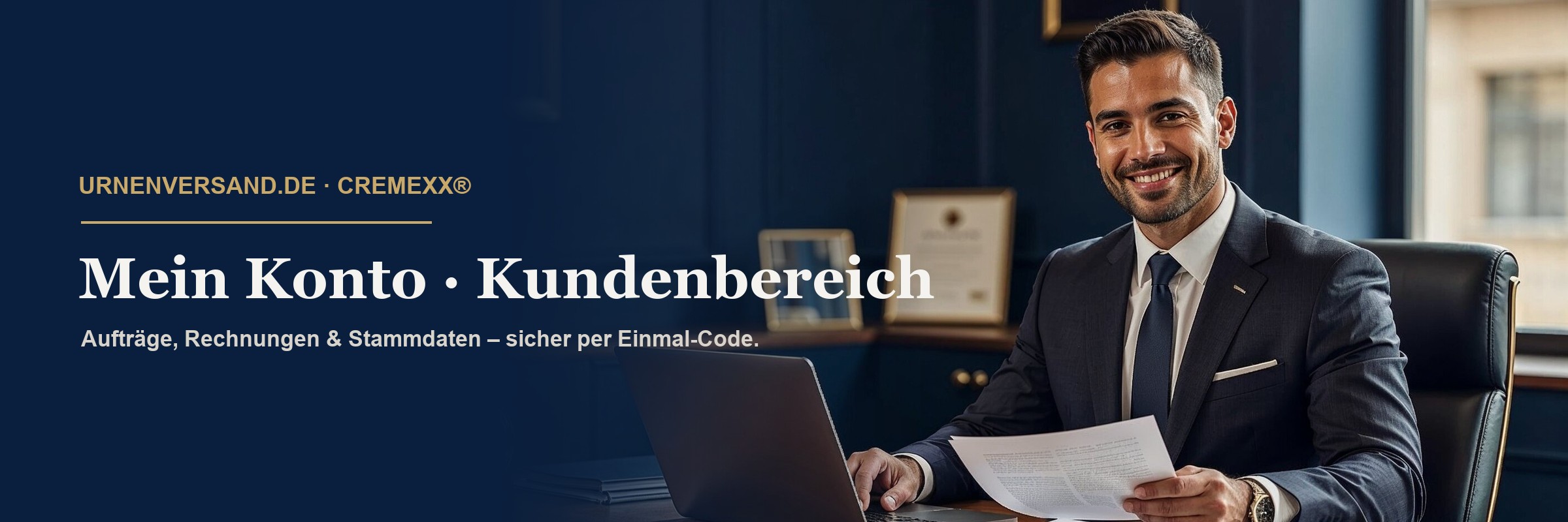 Mein Konto - Kundenbereich CREMEXX Urnenversand